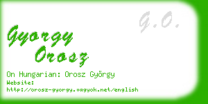 gyorgy orosz business card