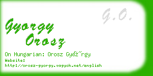 gyorgy orosz business card